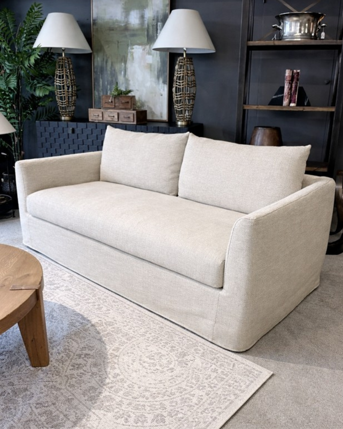 Fitzroy 2.5 Seater Slipcover Sofa - Natural – Greenslades Furniture