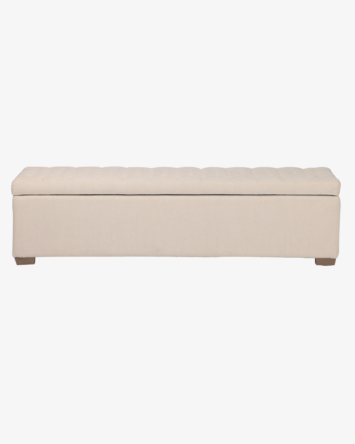 Harvey Blanket Box / Storage Ottoman - Natural Linen