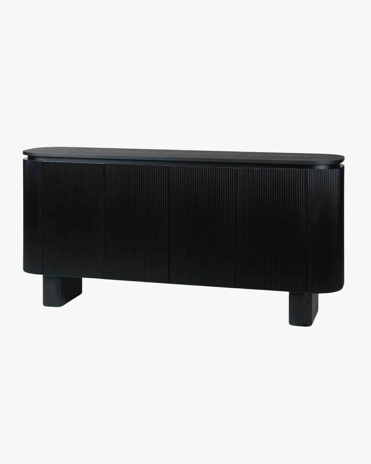 Gracie Ribbed Black Sideboard