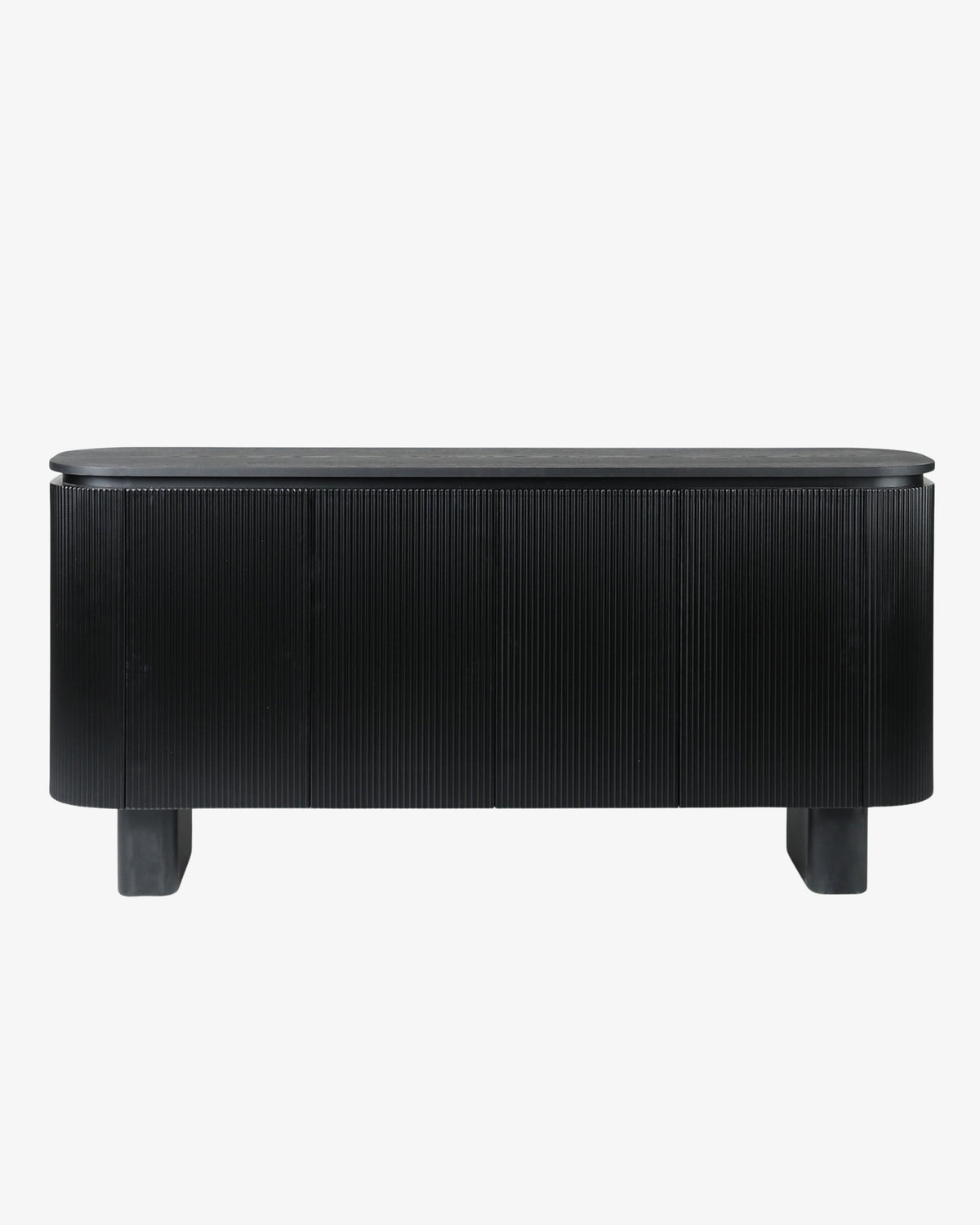 Gracie Ribbed Black Sideboard
