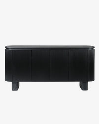 Gracie Ribbed Black Sideboard