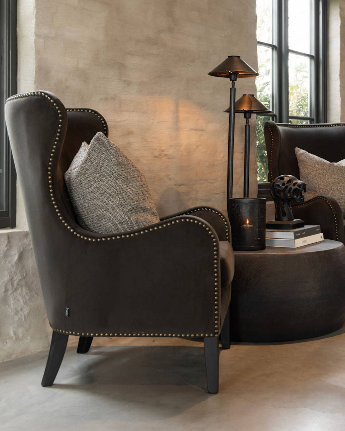 Artwood Mischa Armchair - Dark Brown Velvet