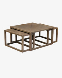 Omaha Natural Oak Coffee Tables - Nest of 3