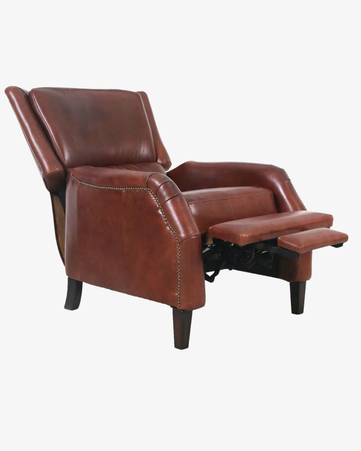 Winton Leather Recliner Chair - Aged Brown