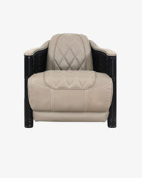 Deus Leather Armchair - Taupe