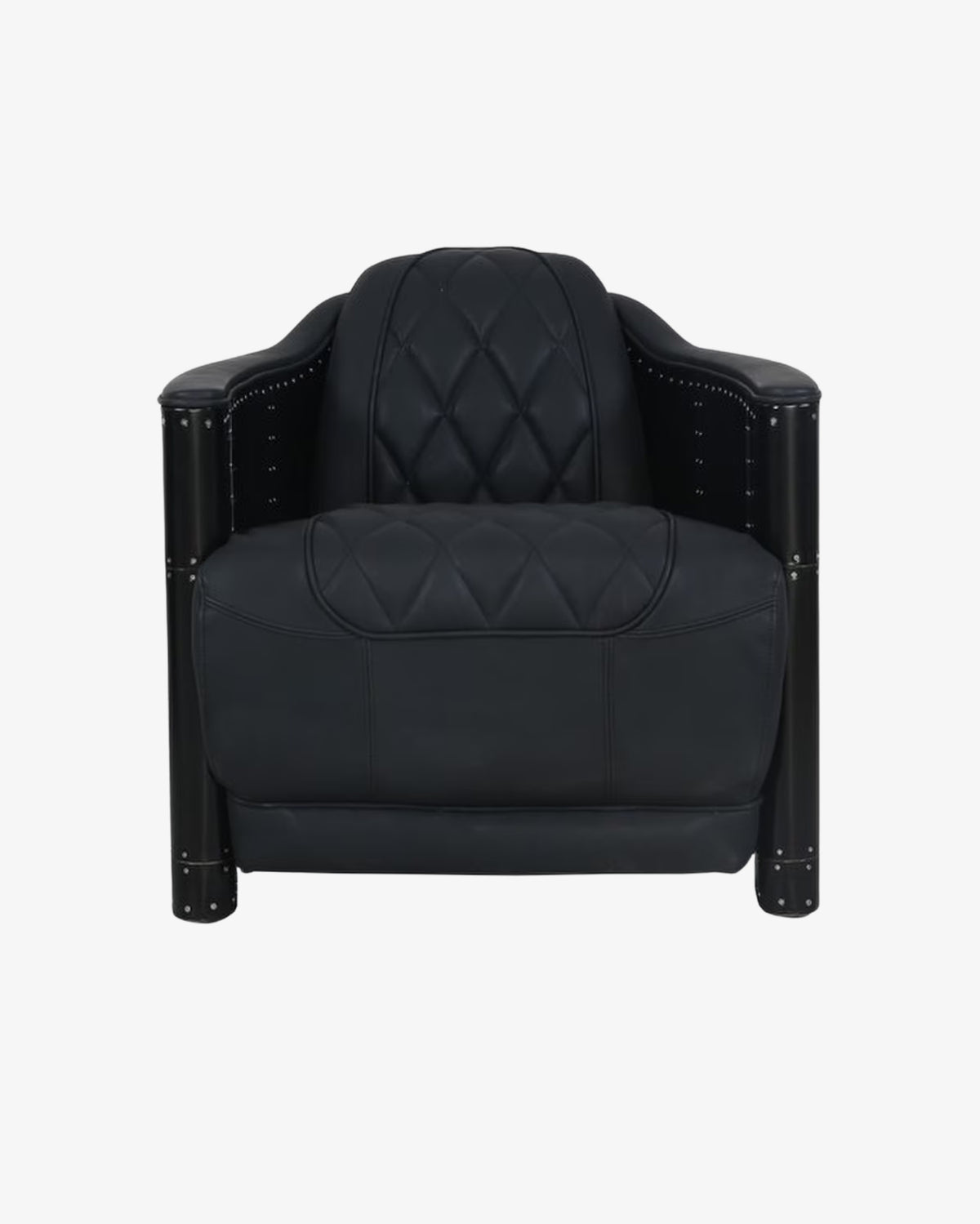 Deus Leather Armchair - Black
