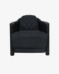 Deus Leather Armchair - Black
