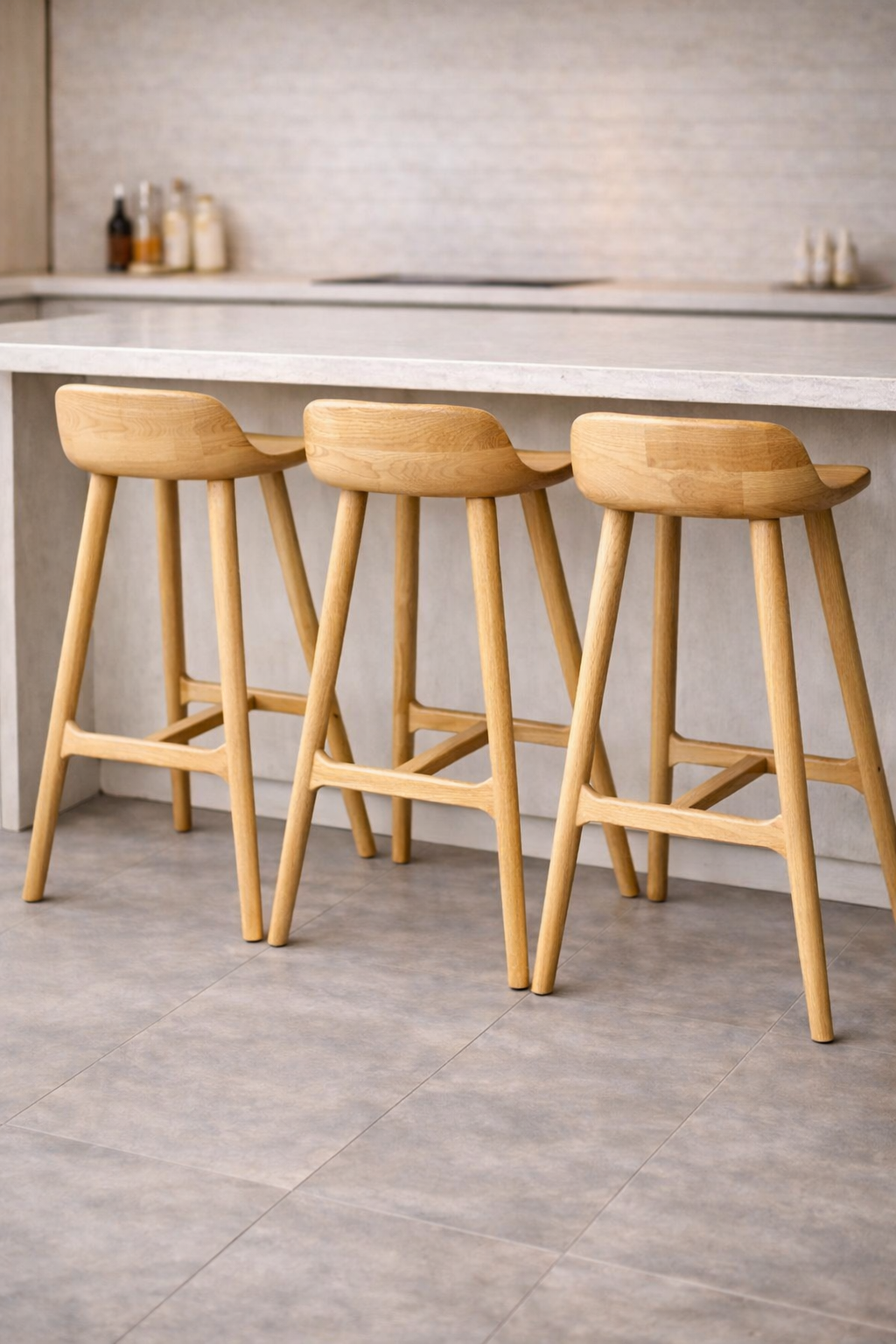 Cortez Barstool - Solid American White Oak - Natural
