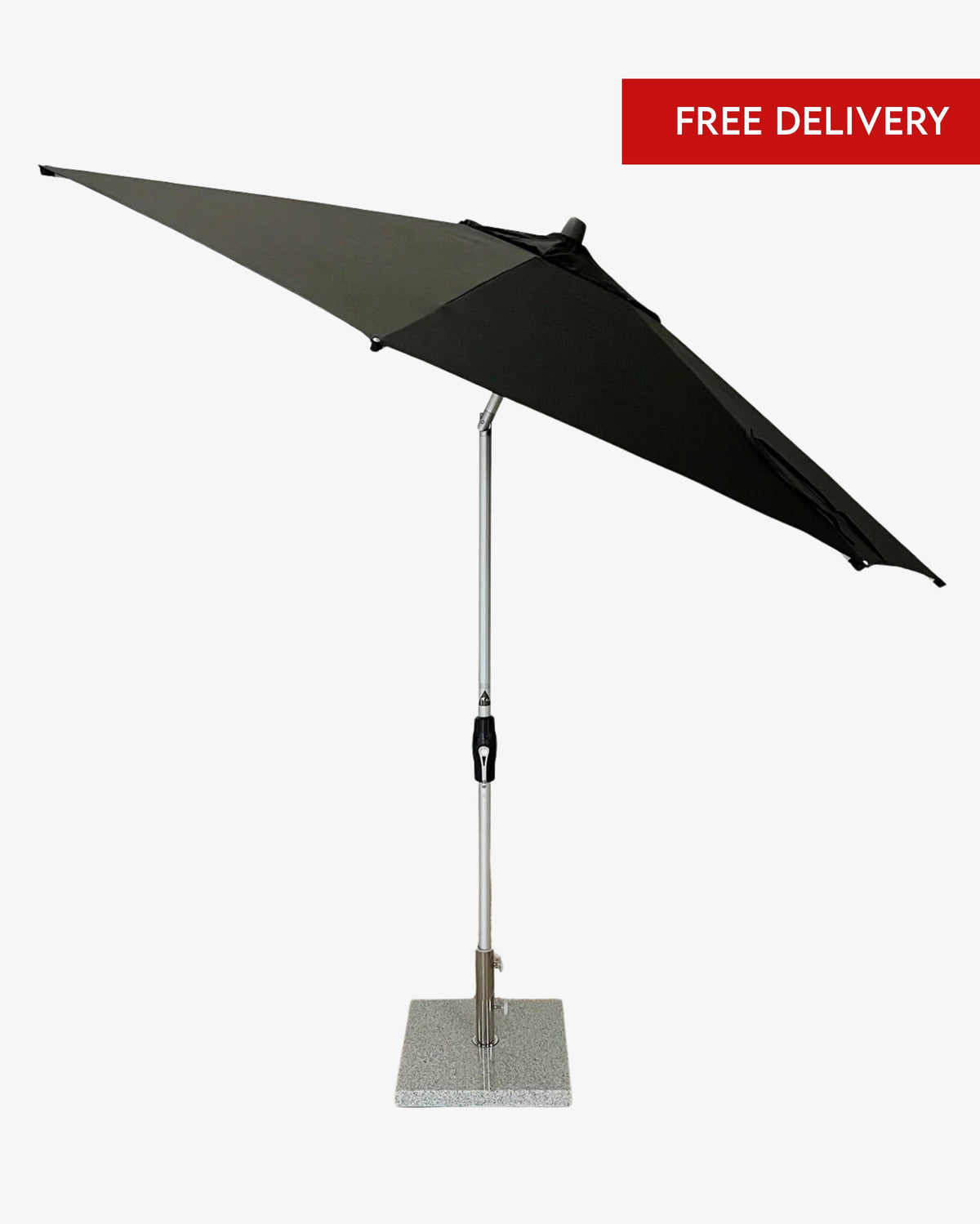 Greenslades Costa Tilting Outdoor Umbrella - 2.7m Octagonal - Black