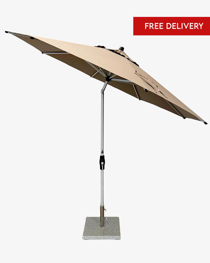 Greenslades Costa Tilting Outdoor Umbrella - 3.0m Octagonal - Taupe