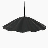 Crimped Pendant - Black and Gold - Small