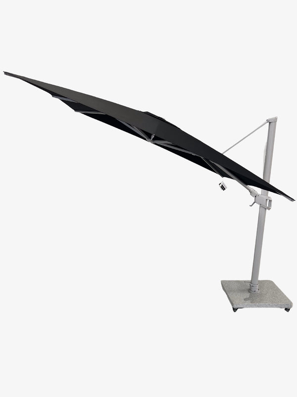 Greenslades Cuba Cantilever Umbrella - Horizontal & Vertical Tilt - 3.0m Square - Black