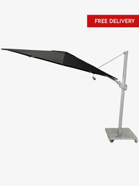 Greenslades Cuba Cantilever Umbrella - Horizontal & Vertical Tilt -  3.5m Octagonal - Black