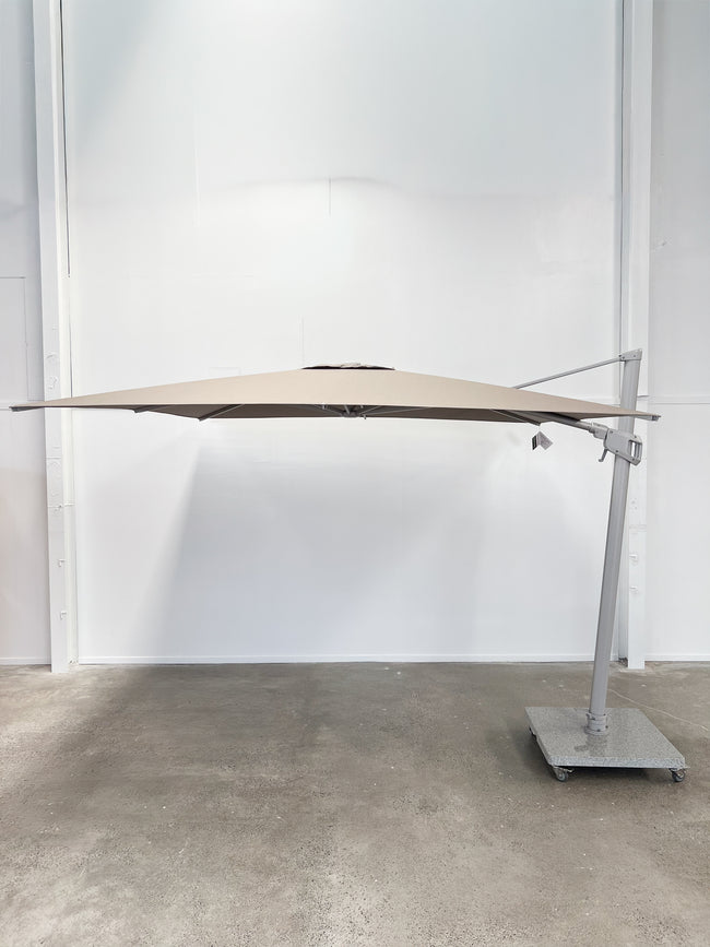 Greenslades Cuba Cantilever Umbrella - 3.0m Square - Taupe