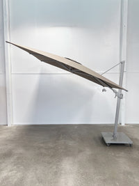 Greenslades Cuba Cantilever Umbrella - Horizontal & Vertical Tilt -  3.0m Square - Taupe