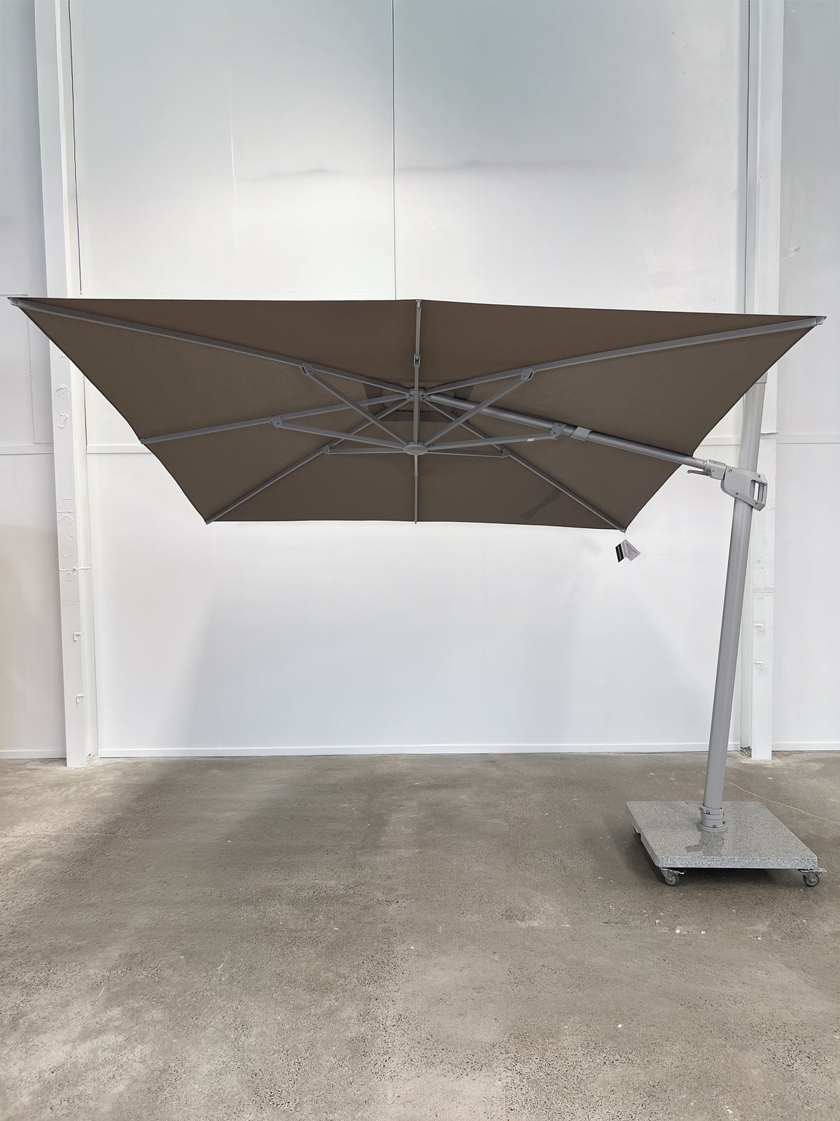 Greenslades Cuba Cantilever Umbrella - Horizontal & Vertical Tilt -  3.0m Square - Taupe