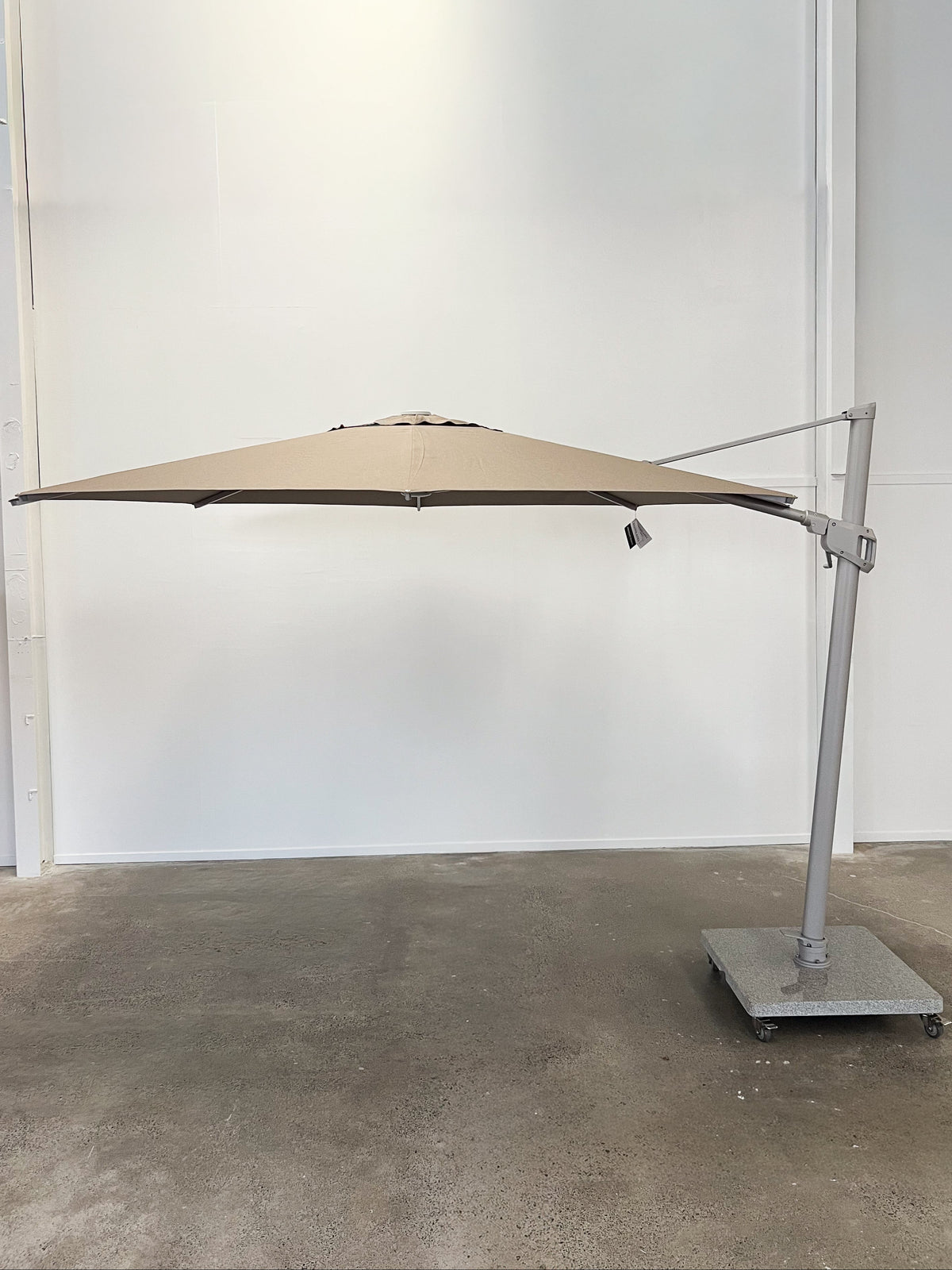 Greenslades Cuba Cantilever Umbrella - Horizontal & Vertical Tilt -  3.5m Octagonal - Taupe