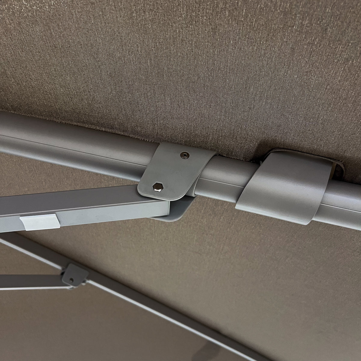 Greenslades Cuba Cantilever Umbrella - Horizontal & Vertical Tilt -  3.0m Square - Taupe