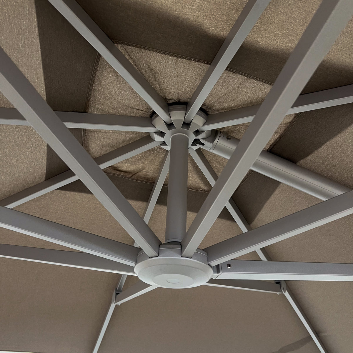 Greenslades Cuba Cantilever Umbrella - Horizontal & Vertical Tilt -  3.0m Square - Taupe