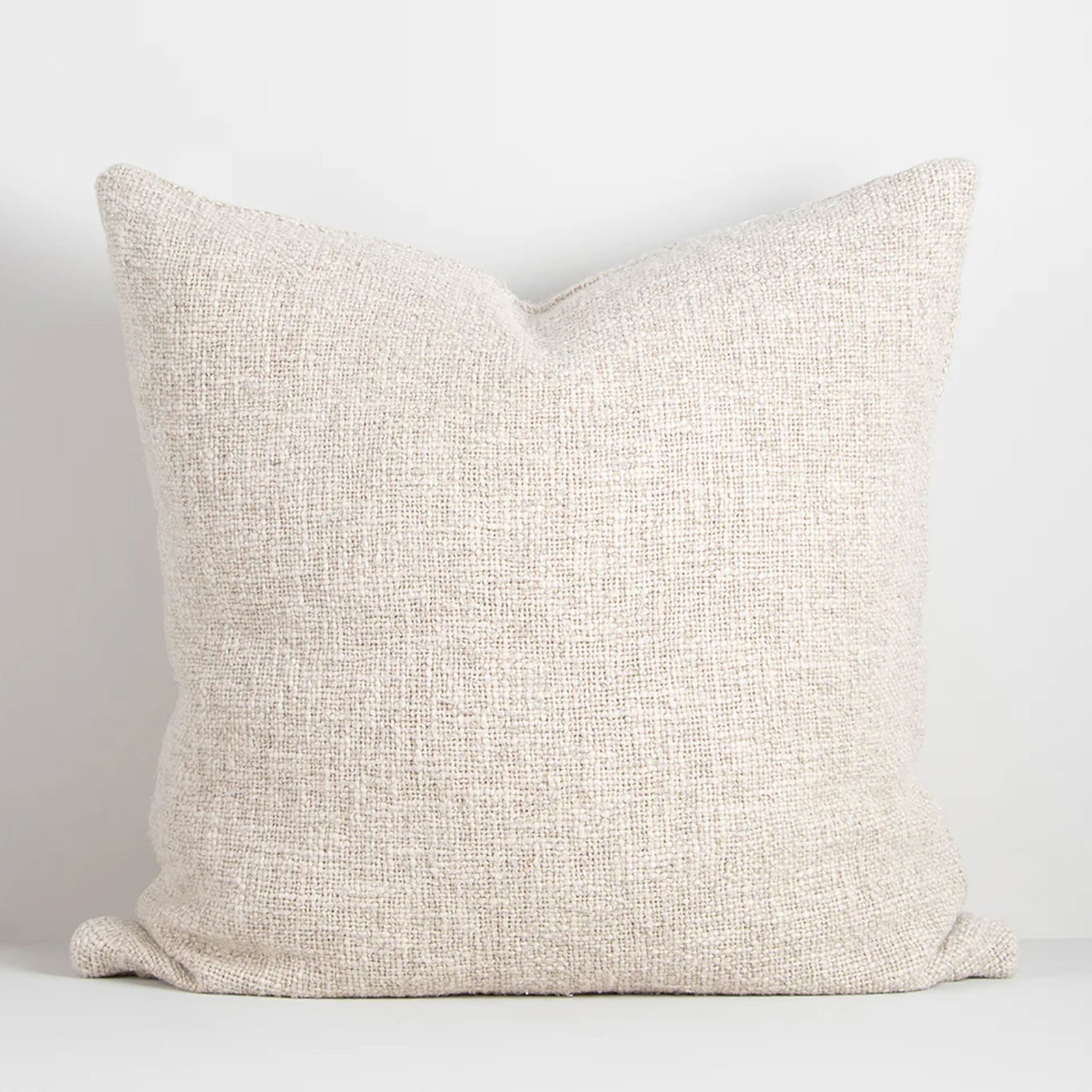 Cyprian Euro Cushion - Feather Inner – Oatmeal