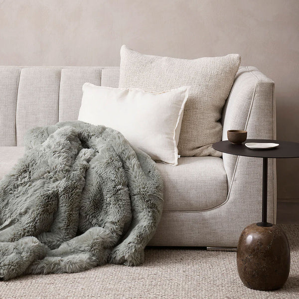 Cyprian Euro Cushion - Feather Inner – Oatmeal