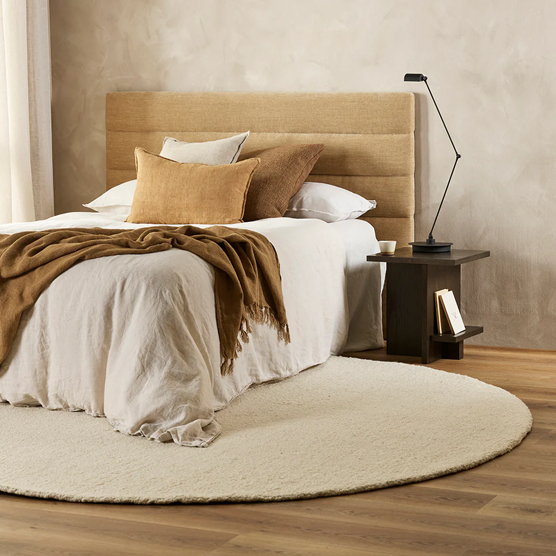 Baya Dorset Round Floor Rug- Natural White - 250dia
