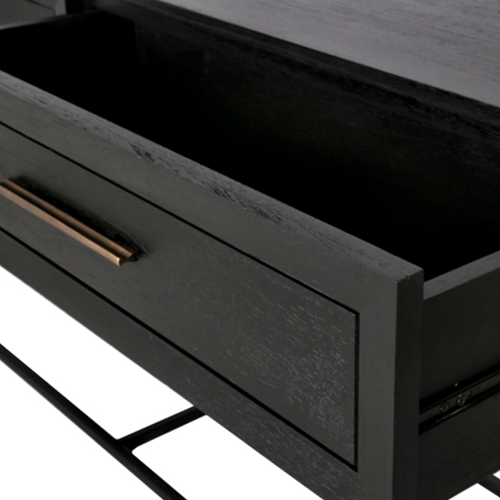Dallas Black Console Table - 2 Drawer