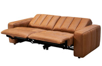 Detroit Leather Electric Recliner Sofa - Vintage Tan
