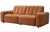 Detroit Leather Electric Recliner Sofa - Vintage Tan