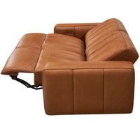 Detroit Leather Electric Recliner Sofa - Vintage Tan