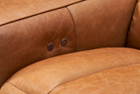 Detroit Leather Electric Recliner Sofa - Vintage Tan