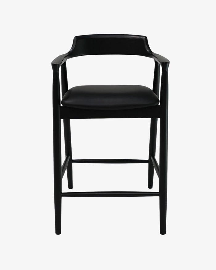 Ealing Barstool - Black Leather
