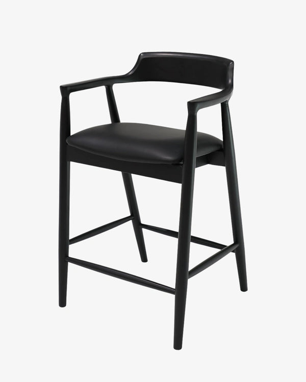 Ealing Barstool - Black Leather