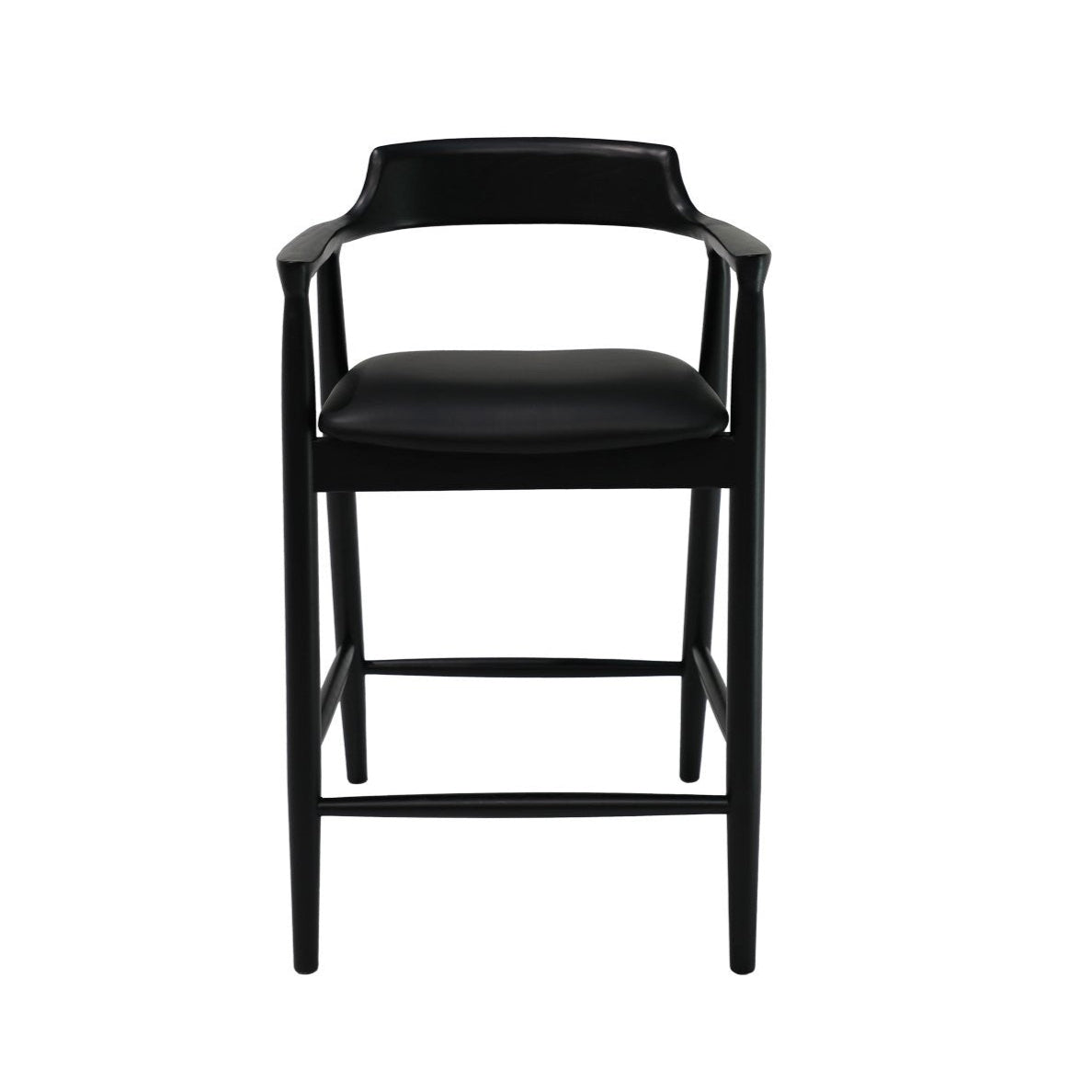 Black bar stool on a white background