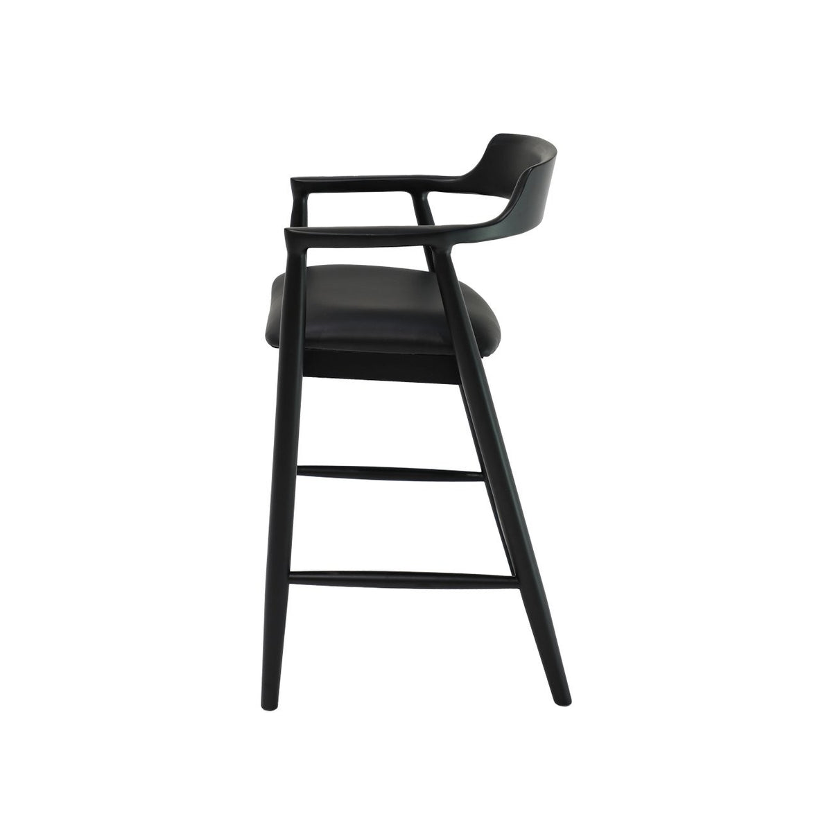 Ealing Barstool Black Leather