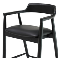 Ealing Barstool Black Leather