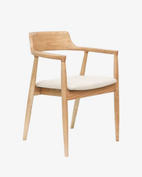 Ealing Dining Chair - Natural Frame/Linen Seat