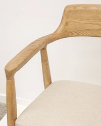 Ealing Dining Chair - Natural Frame/Linen Seat