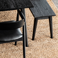 Ealing Dining Chair - Black with Black Leather