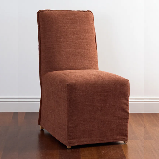 Ellie Slipcover Dining Chair - Rust