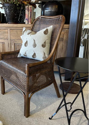 Round Black Folding Side Table