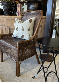 Round Black Folding Side Table