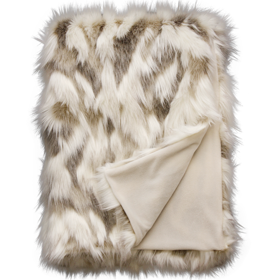 Heirloom NZ Made Faux Fur Throw - 150x220cm - Snowshoe Hare