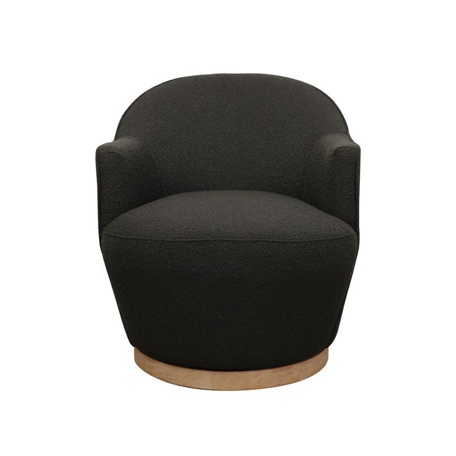 Fabian Swivel Chair - Black Boucle
