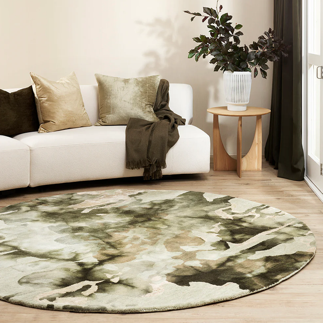 Baya Fayette Round Rug - Sage Multi 