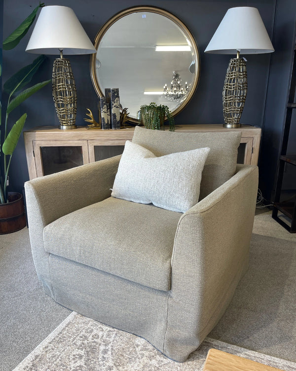 Fitzroy Slipcover Armchair - Khaki