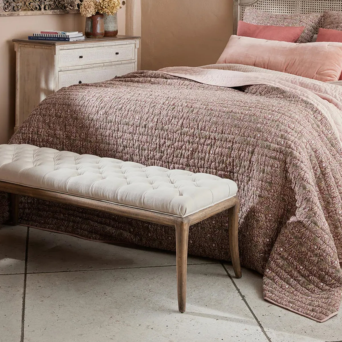 Florence Long Ottoman Bench Natural