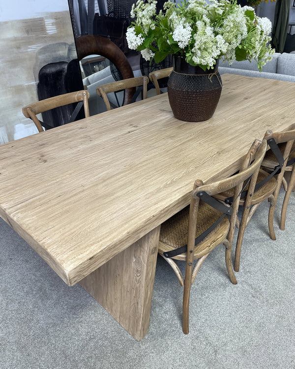 Florida Solid Elm Dining Table - 240CM