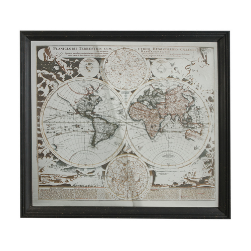 Mirrored Map in Frame