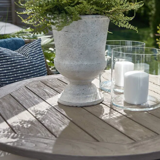 French Outdoor Teak Round Dining Table - 1200